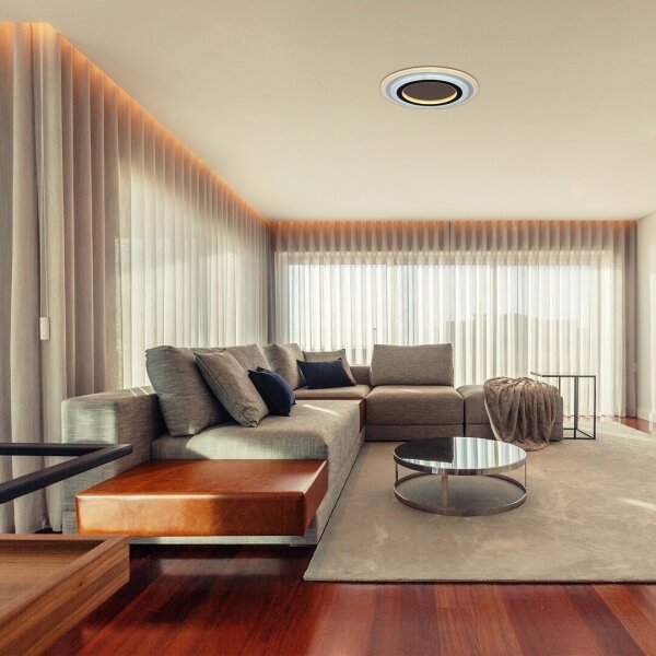 Rabalux 71314-LED lampada da soffitto dimmerabile TANELI 56W/230V 3000/4000/6000K cromo/nero+telecomando