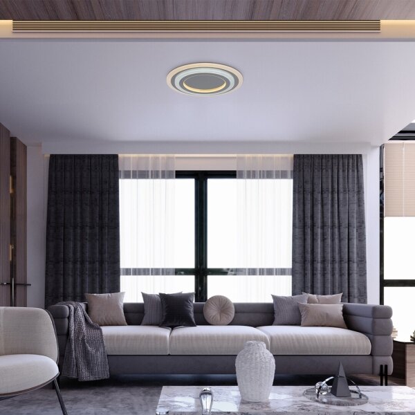 Rabalux 71315 - Plafoniera LED dimmerabile da soffitto TANELI 56W/230V 3000/4000/6000K finitura cromata + telecomando