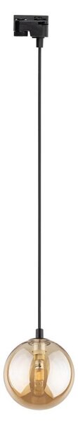 Lampadario su filo per sistema a binario TRACER 1xG9/8W/230V nero/fumé marrone