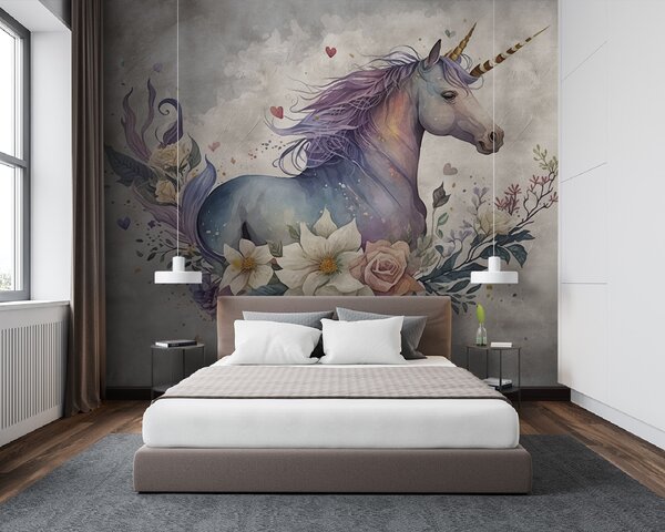 Carta da parati Unicorno, Carta da parati per Bambini, Carta da parati per Ragazze, u95411 : Uwalls.it