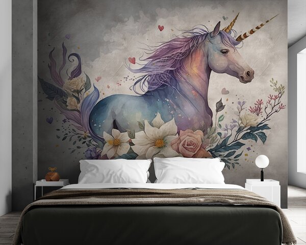 Carta da parati Unicorno, Carta da parati per Bambini, Carta da parati per Ragazze, u95411 : Uwalls.it
