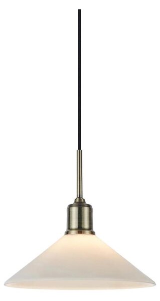 Markslöjd 108867 - Lampadario a sospensione con filo VELA 1xE27/40W/230V ottone/bianco