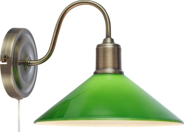 Markslöjd 108866 - Applique VELA 1xE27/40W/230V ottone/verde