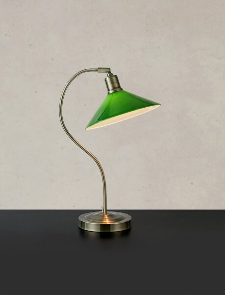 Markslöjd 108864 - Lampada da tavolo VELA 1xE27/40W/230V ottone/verde