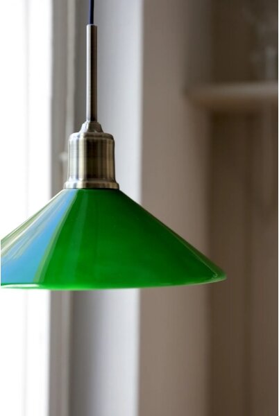 Markslöjd 108868 - Lampadario a sospensione con filo VELA 1xE27/40W/230V ottone/verde