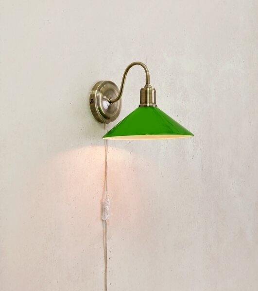 Markslöjd 108866 - Applique VELA 1xE27/40W/230V ottone/verde