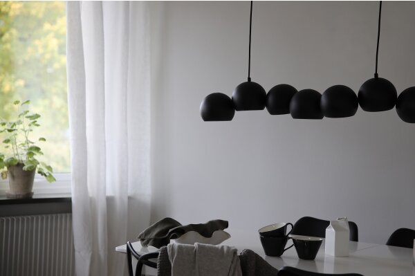 Markslöjd 108860 - Lampadario a sospensione con filo CUPOLO 7xE14/40W/230V nero