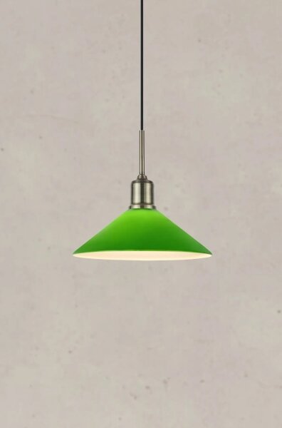 Markslöjd 108868 - Lampadario a sospensione con filo VELA 1xE27/40W/230V ottone/verde