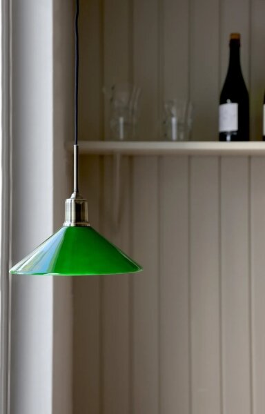 Markslöjd 108868 - Lampadario a sospensione con filo VELA 1xE27/40W/230V ottone/verde