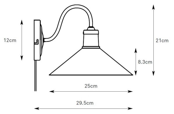 Markslöjd 108865 - Applique VELA 1xE27/40W/230V ottone/bianco