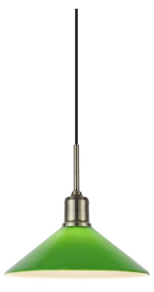 Markslöjd 108868 - Lampadario a sospensione con filo VELA 1xE27/40W/230V ottone/verde