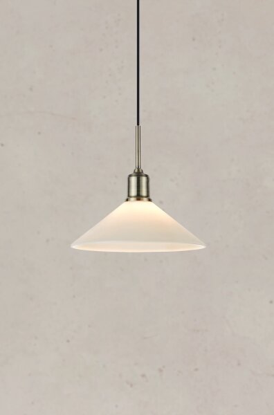 Markslöjd 108867 - Lampadario a sospensione con filo VELA 1xE27/40W/230V ottone/bianco