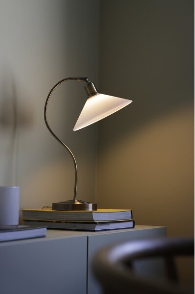 Markslöjd 108863 - Lampada da tavolo VELA 1xE27/40W/230V ottone/bianco