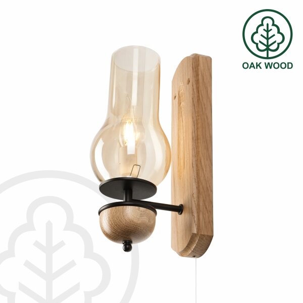 Brilagi - LED Applique COTTAGE 1xE14/40W/230V quercia/marrone