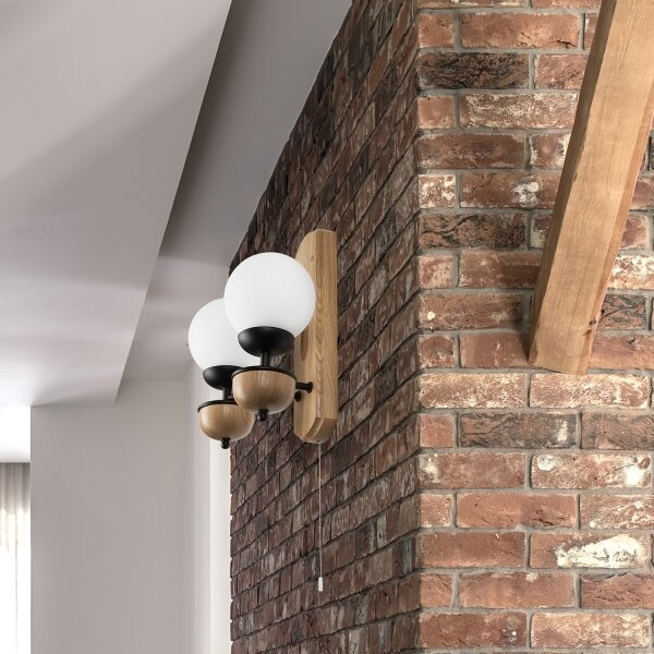 Brilagi - LED Applique COTTAGE 2xG9/40W/230V quercia/bianco