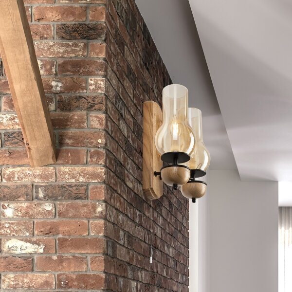 Brilagi - LED Applique COTTAGE 2xE14/40W/230V quercia/marrone
