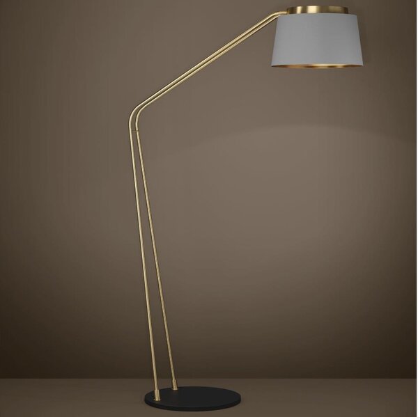 Eglo 390174 - Lampada con piedistallo ALMERIMAR 1xE27/40W/230V grigio/oro