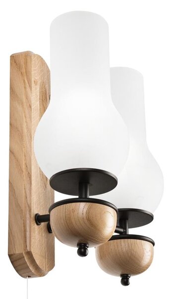 Brilagi - LED Applique COTTAGE 2xE14/40W/230V quercia/bianco