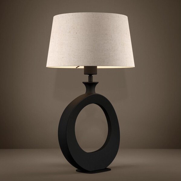 Eglo 390423 - Lampada da tavolo DIEZMA 1xE27/60W/230V 52,5 cm nero/color crema