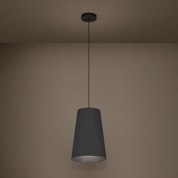 Eglo 390132 - Lampadario a sospensione con filo PETROSA 1xE27/40W/230V nero