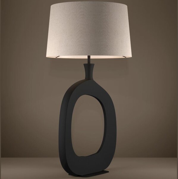 Eglo 390424 - Lampada da tavolo DIEZMA 1xE27/60W/230V 88 cm nero/color crema