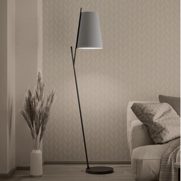Eglo 390137 - Lampada con piedistallo PETROSA 1xE27/40W/230V grigio