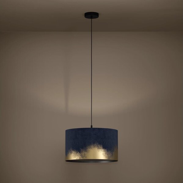 Eglo 39973 - Lampadario a sospensione con filo CASUARITA 1xE27/40W/230V diametro 38 cm blu/oro