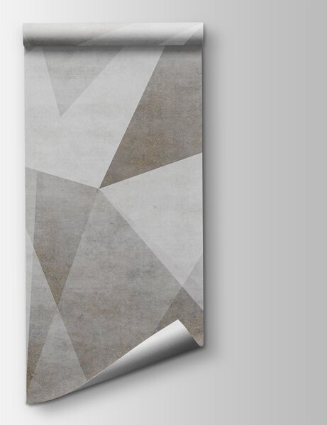 Carta da parati Uno sfondo grigio e bianco con triangoli, Carta da parati Geometriche, Carta da parati popolare, u97345 - Tapeko.it