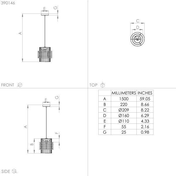 Eglo 390146 - Lampadario a sospensione con filo OLTAMAR 1xE27/40W/230V diametro 21 cm color crema