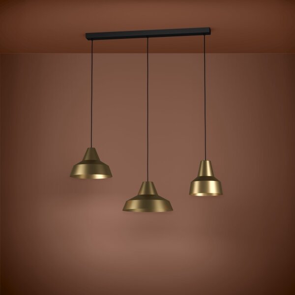 Eglo 390016 - Lampadario a sospensione con filo SAVARNA 3xE27/40W/230V oro