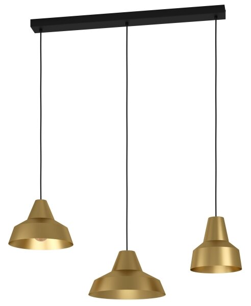 Eglo 390016 - Lampadario a sospensione con filo SAVARNA 3xE27/40W/230V oro