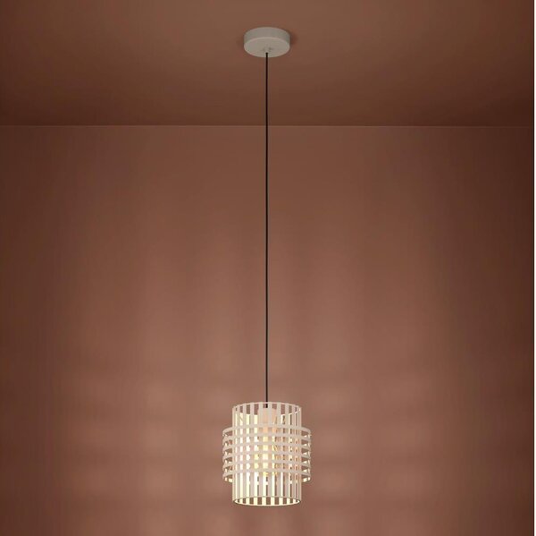 Eglo 390146 - Lampadario a sospensione con filo OLTAMAR 1xE27/40W/230V diametro 21 cm color crema