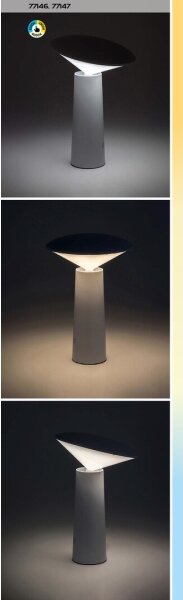 Rabalux 77147-LED Lampada da tavolo touch ricaricabile e dimmerabile POLPERRO LED/3W/3,7V 1200mAh nero