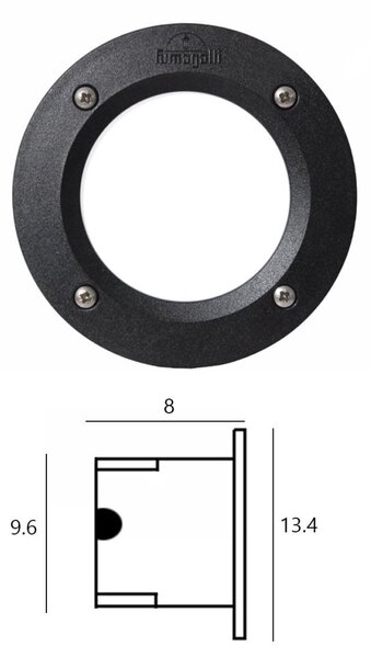 Faretto incasso tondo top light parma in td10 bi gx53 led cct ip66 230v bianco resina - Top Light