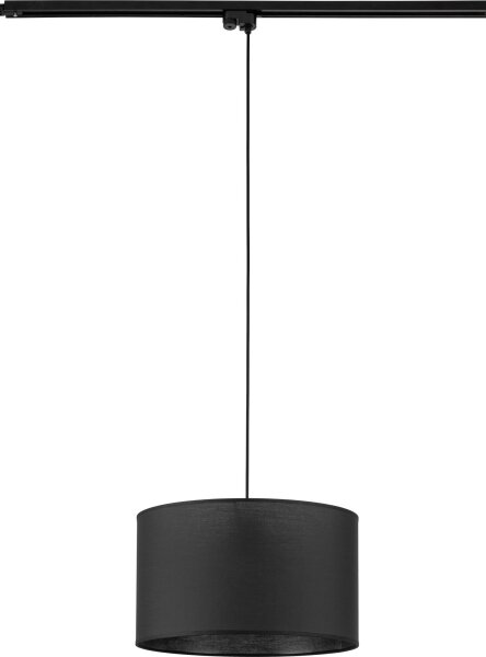 Lampadario su filo per sistema a binario TRACER 1xE27/15W/230V diametro 38 cm nero