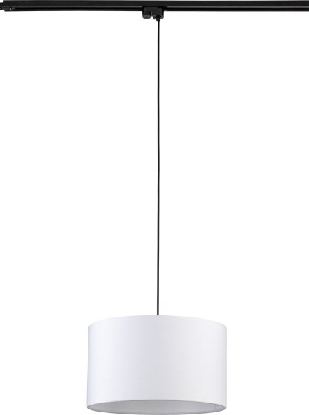 Lampadario su filo per sistema a binario TRACER 1xE27/15W/230V diametro 38 cm nero/bianco