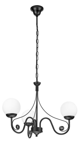 Brilagi - LED Lampadario a sospensione con catena COTTAGE 3xG9/40W/230V nero/bianco