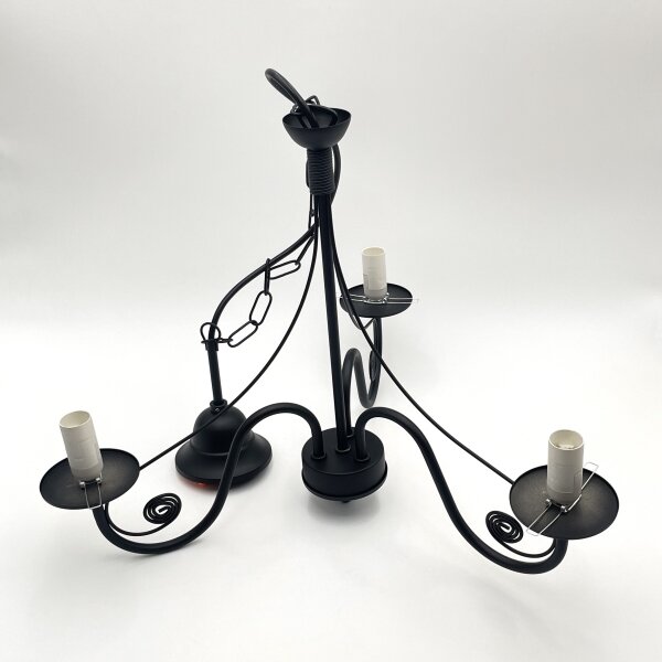 Brilagi - LED Lampadario a sospensione con catena COTTAGE 3xE14/40W/230V nero/bianco