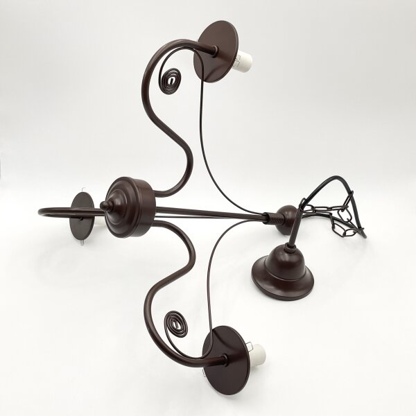 Brilagi - LED Lampadario a sospensione con catena COTTAGE 3xE14/40W/230V marrone/bianco