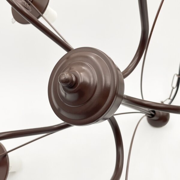 Brilagi - LED Lampadario a sospensione con catena COTTAGE 5xE14/40W/230V marrone/bianco