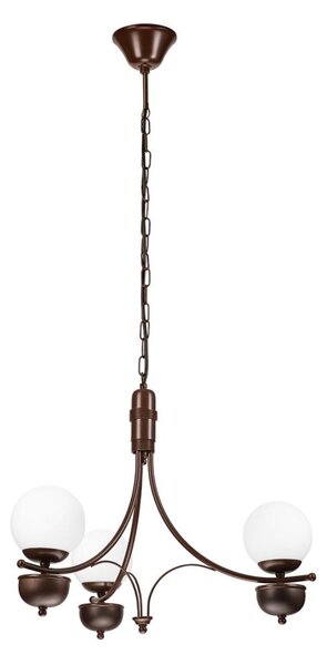Brilagi - LED Lampadario a sospensione con catena COTTAGE 3xG9/40W/230V quercia/bianco