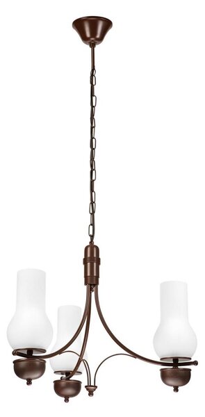 Brilagi - Lampadario LED a catena COTTAGE 3xE14/40W/230V faggio/marrone/bianco