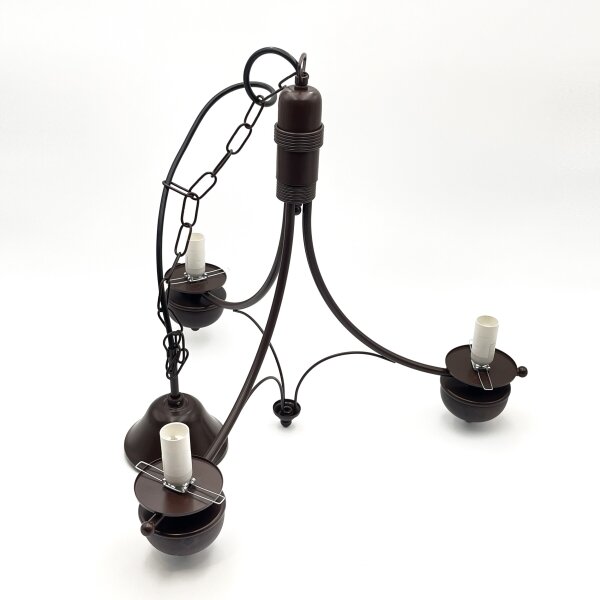 Brilagi - Lampadario LED a catena COTTAGE 3xE14/40W/230V faggio/marrone/beige fumé