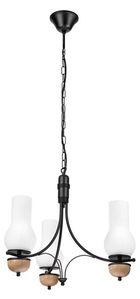 Brilagi - Lampadario LED a catena COTTAGE 3xE14/40W/230V rovere/nero/bianco