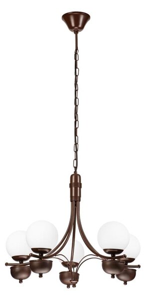 Brilagi - LED Lampadario a sospensione con catena COTTAGE 5xG9/40W/230V quercia/bianco