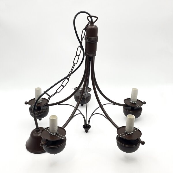 Brilagi - Lampadario LED a catena COTTAGE 5xE14/40W/230V rovere/bianco
