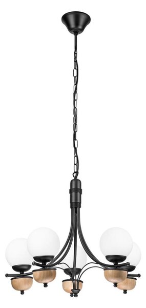 Brilagi - LED Lampadario a sospensione con catena COTTAGE 5xG9/40W/230V faggio/bianco