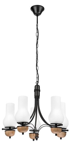 Brilagi - LED Lampadario a sospensione con catena COTTAGE 5xE14/40W/230V faggio/bianco
