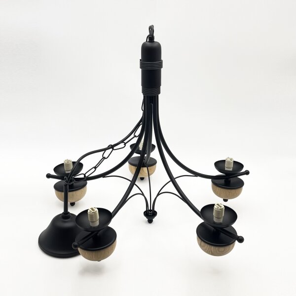 Brilagi - LED Lampadario a sospensione con catena COTTAGE 5xG9/40W/230V faggio/bianco