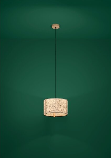 Eglo 390323 - Lampadario a sospensione con filo HONTONGAS 1xE27/25W/230V beige